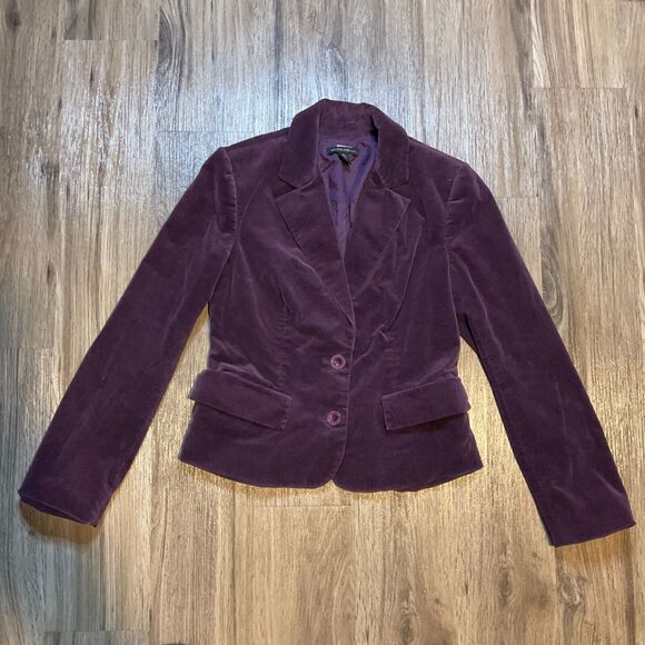 Kenneth Cole New‎ York Corduroy Blazer Suit Jacket Lined Stretch Purple Size 6 - Picture 1 of 9